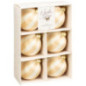 Pack de 6 boules strie champagne