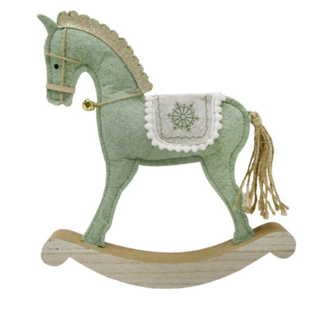 Cheval a bascule vert sauge cloc