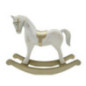 Cheval a bascule blanc h18cm