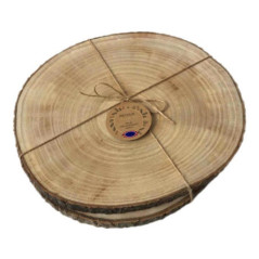 Sets de table rond bois d33cm x2