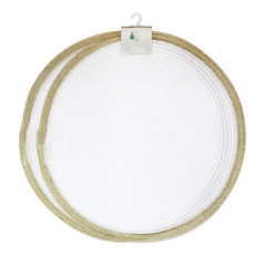 Lot de 2 sets de table blanc