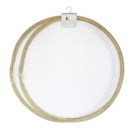 Lot de 2 sets de table blanc