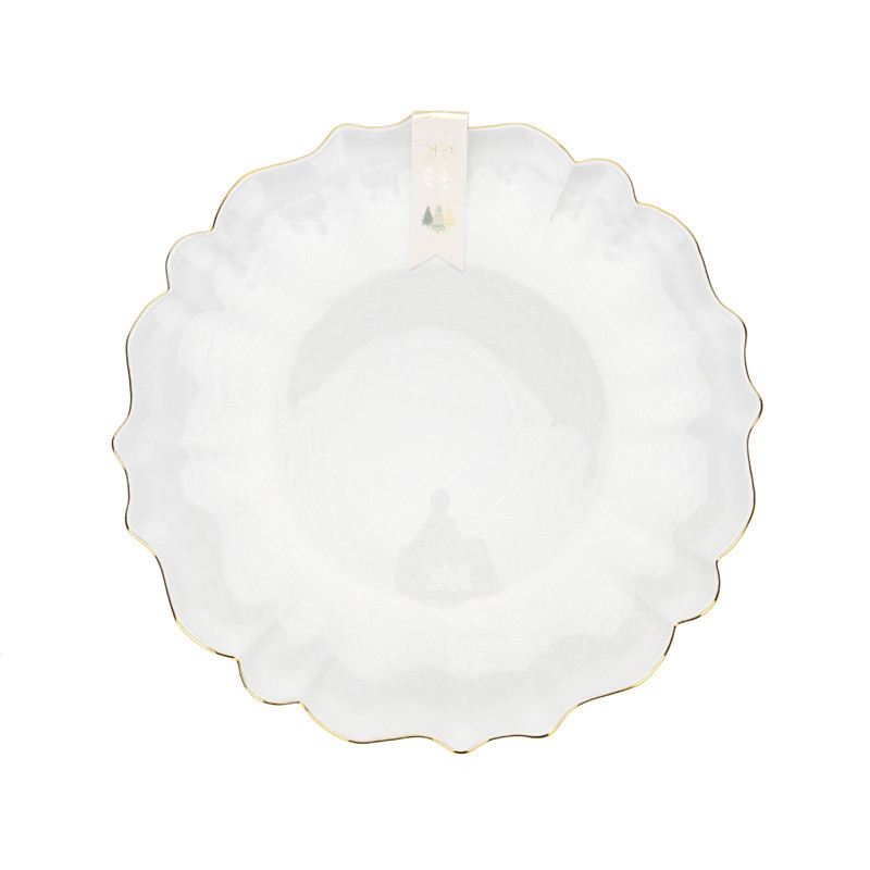 Assiette plate en verre