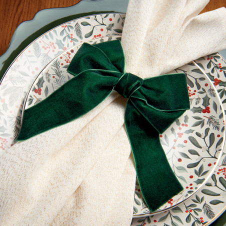 Lot de 4 ronds de serviette vert