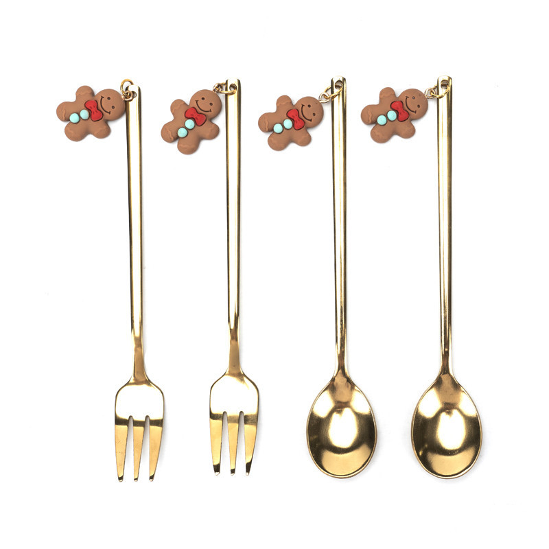 Lot de 4 couverts de noel