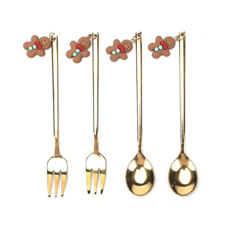 Lot de 4 couverts de noel