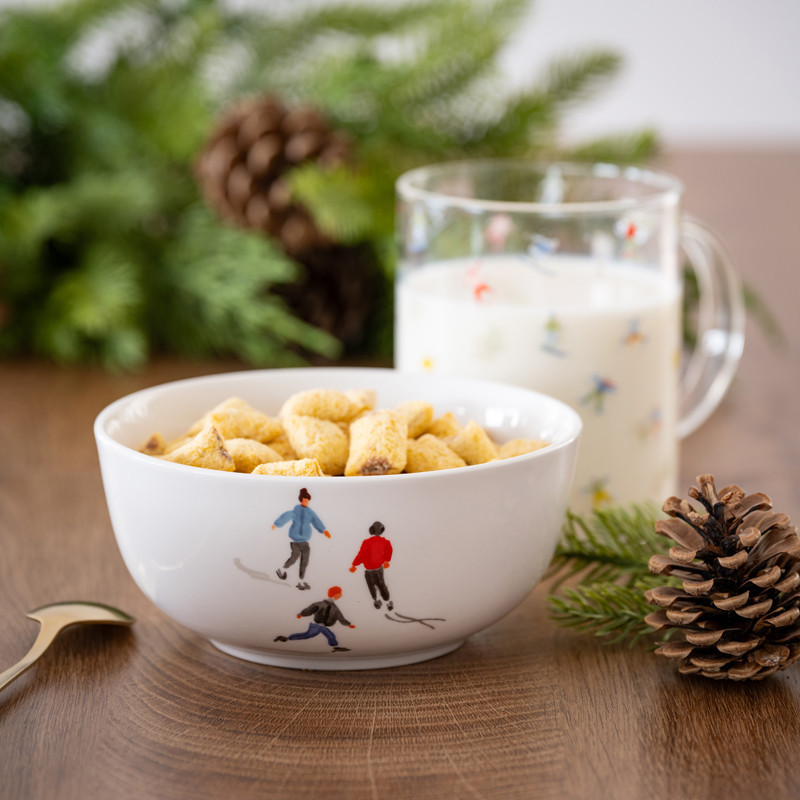 Bol motif ski d13.8x6.3cm ass