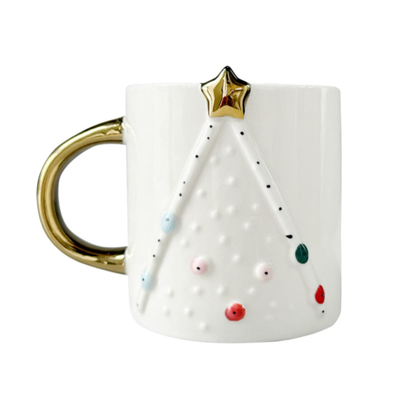 Mug sapin de noel en relief