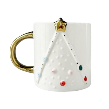 Mug sapin de noel en relief
