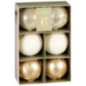 Pack 6 boules noel luxe champagn