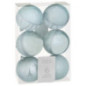 Pack de 6 boules noel luxe bleu