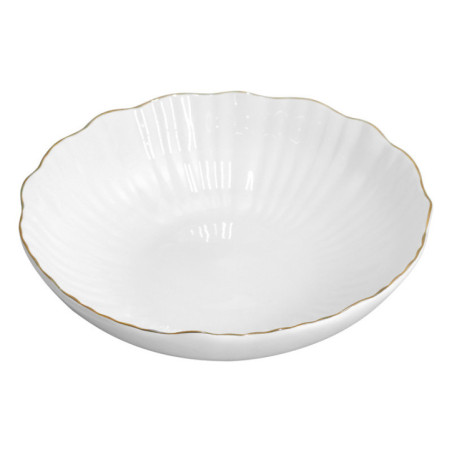 Pasta bol blanche embossee