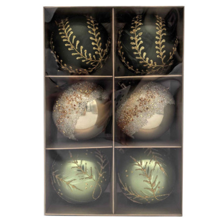 Pack de 6 boules vertes