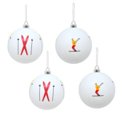 Pack de 4 boules 10cm rainbow