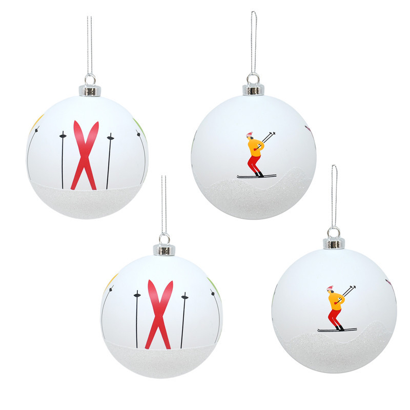 Pack de 4 boules 10cm rainbow