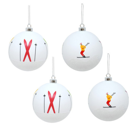 Pack de 4 boules 10cm rainbow