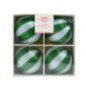 Pack de 4 boules 10cm strie rose