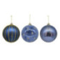 Pack de 3 boules 15cm bleu nuit