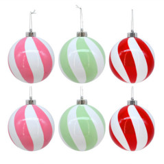 Pack de 6 boules 12cm multi coul