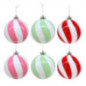 Pack de 6 boules 12cm multi coul