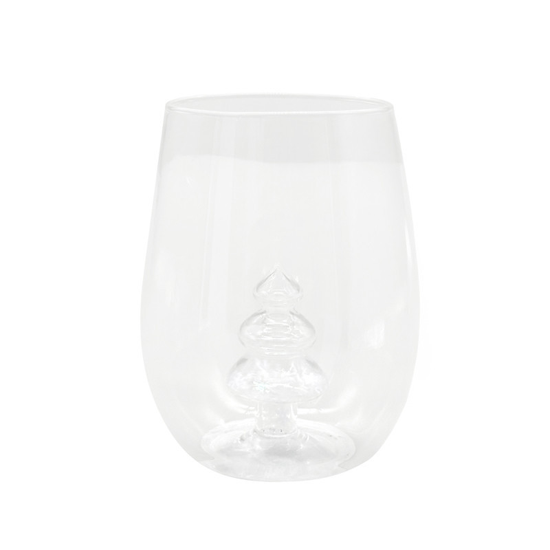 Verre bas figurine sapin