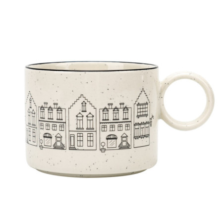 Mug motif nordic et lisere noir