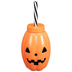Gobelet plastique avec paille pe