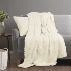 Plaid ruban 130x160cm blanc