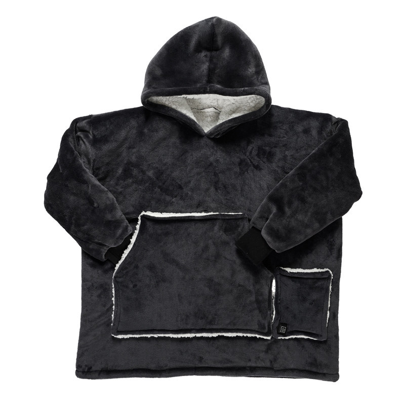 Sweat plaid chauffant gris