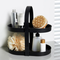 Rangement plastique deux niveaux