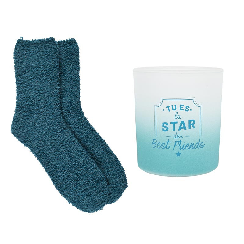 Coffret bougie parfumee message