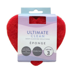 Eponge coeur x3