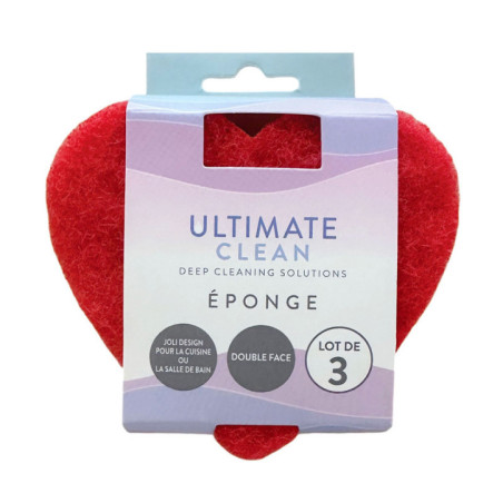 Eponge coeur x3