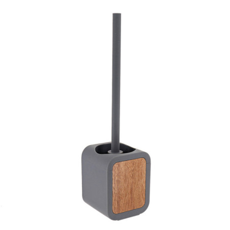 Brosse wc carre acacia/gris