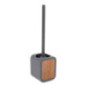 Brosse wc carre acacia/gris