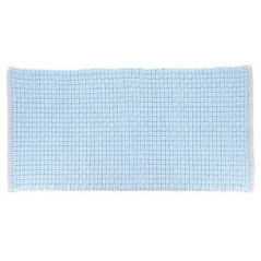 Tapis microfibre/coton bleu
