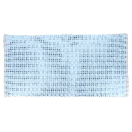 Tapis microfibre/coton bleu