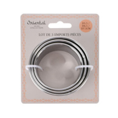 Lot de 3 emporte pieces rond