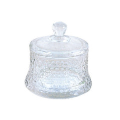 Petit bocal en verre et motif