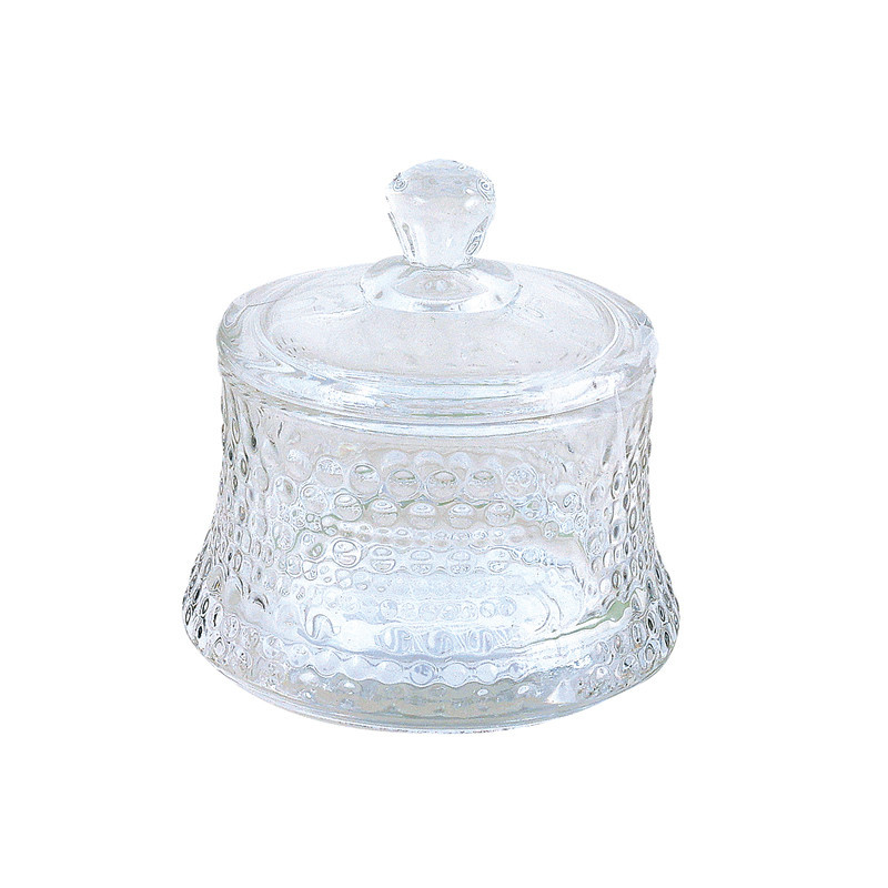 Petit bocal en verre et motif