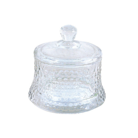 Petit bocal en verre et motif