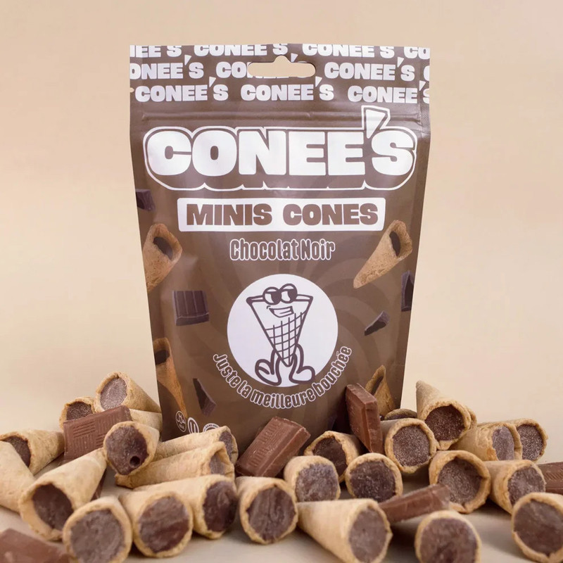 Mini cones chocolat noir 80g