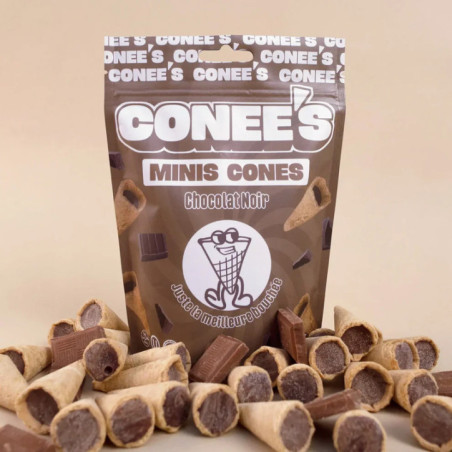 Mini cones chocolat noir 80g