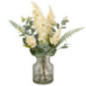 Fleurs artificielles vase strie