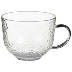 Mug en verre martele