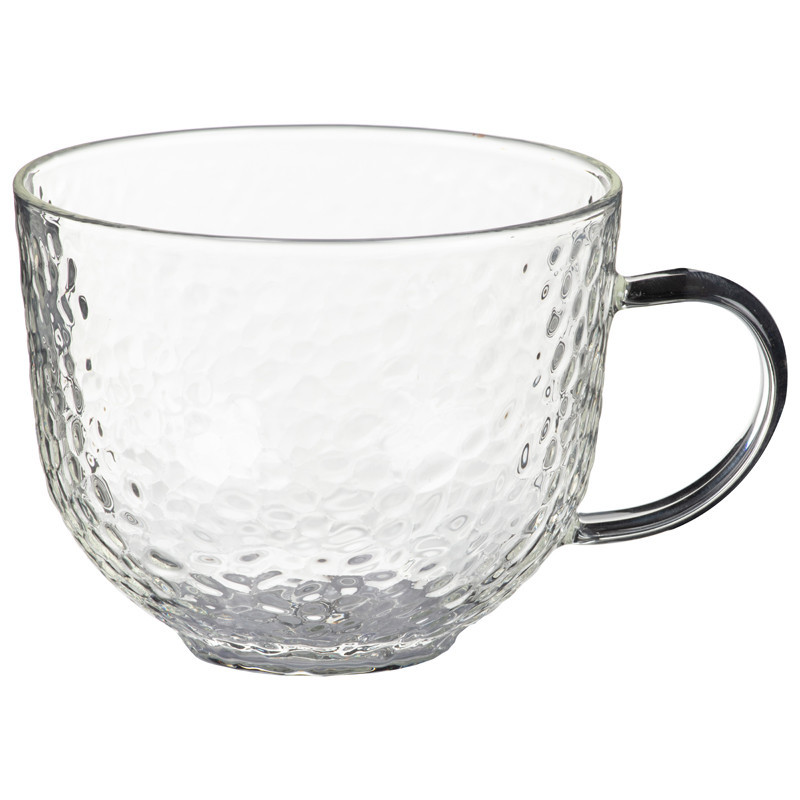 Mug en verre martele