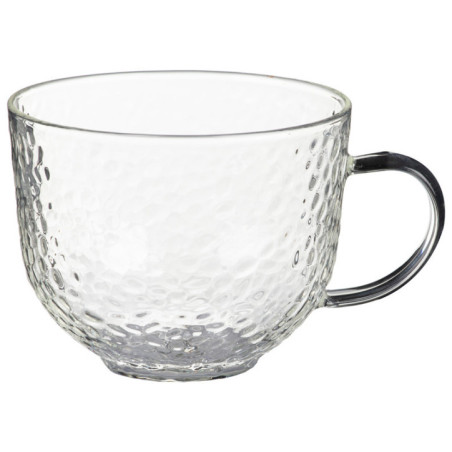 Mug en verre martele