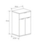 Meuble rangement 2 portes