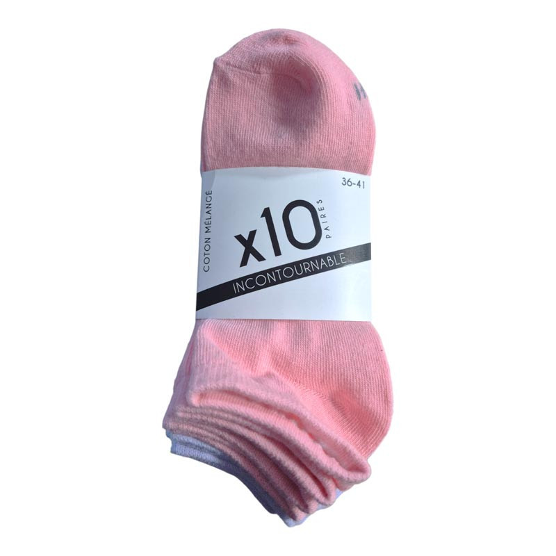 Chaussettes x10 femme colorees