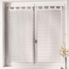 Vitrages passants 2x60x160 cm ri